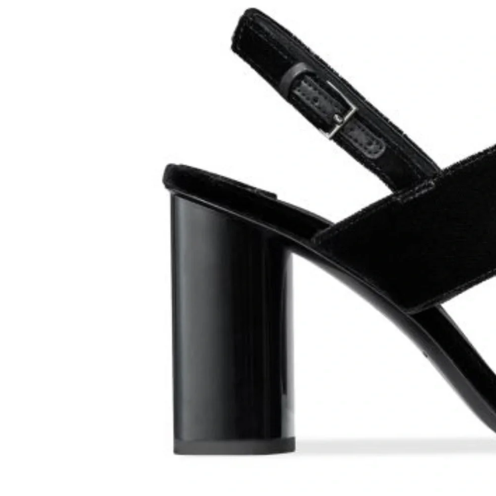 NIB TORY BURCH ELEANOR PAVE HEEL SANDALS